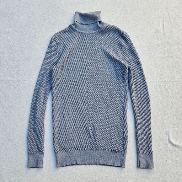 Vercini Gray Knit Turtleneck Sweater Size 3XL - Picture 1 of 13